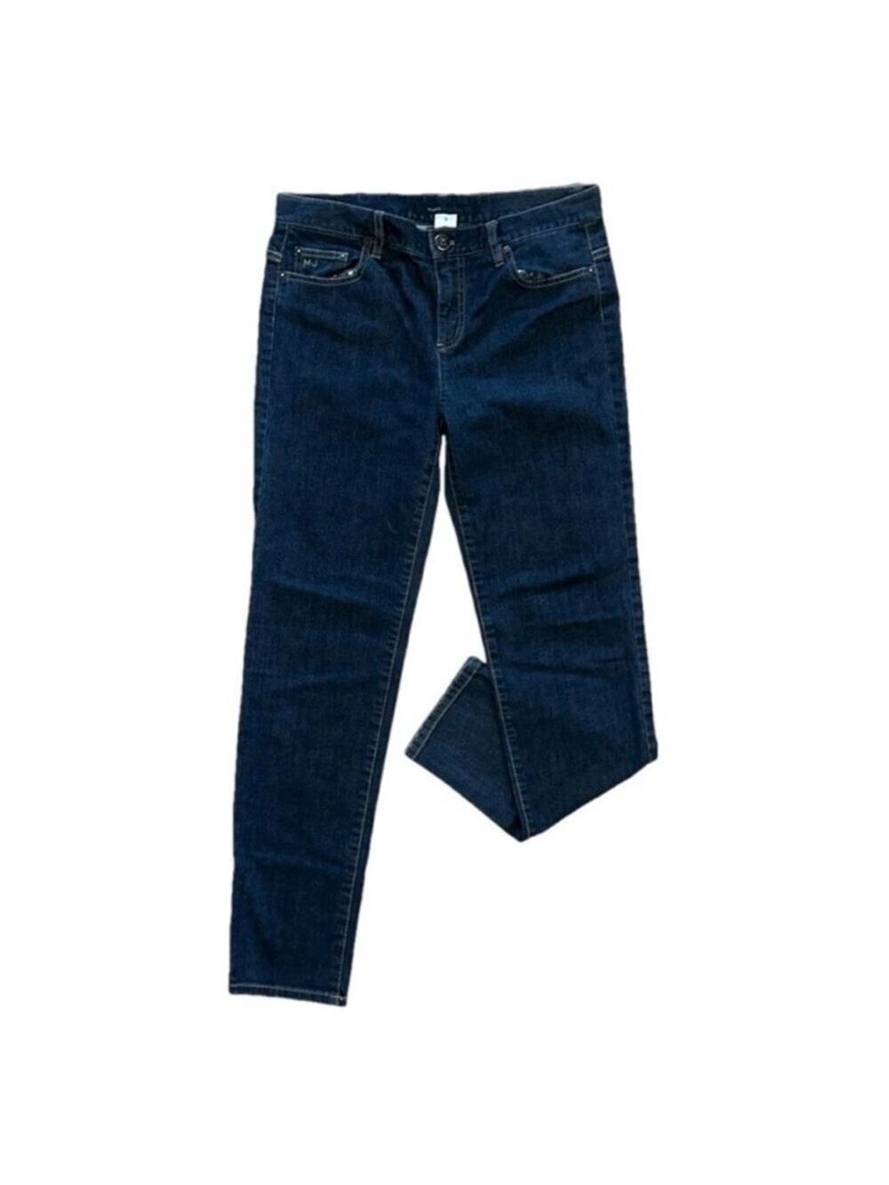 Marc Jacobs Skinny Jeans Dark Indigo Floral Lined Size 8